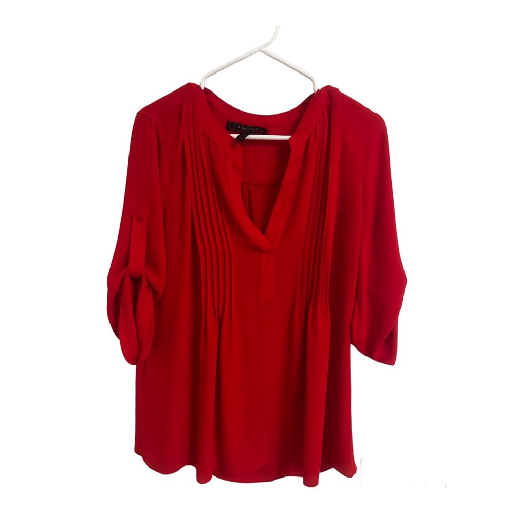 BCBGMaxAzria Red Blouse S